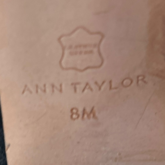 Ann Taylor Black Ankle Boots Silver Buckle block heel zip up size 8 - Picture 8 of 9